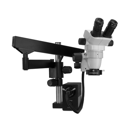 SCIENSCOPE SSZ Stereo Zoom Microscope With Fiber-Optic LED On Hd Articulating Arm SZ-PK3FX-AN